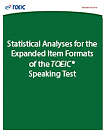 en savoir plus sur les analyses statistiques pour les formats d’items étendus du test de parole TOEIC®