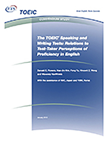 en savoir plus sur les tests d’expression orale et écrite du TOEIC : Relations avec la perception des candidats à la maîtrise de l’anglais