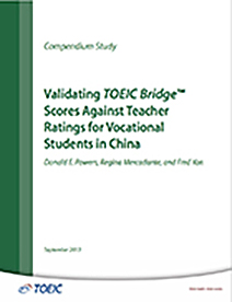 En savoir plus sur la validation des scores ponts TOEIC par rapport aux évaluations des enseignants pour les étudiants en formation professionnelle en Chine