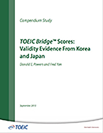 en savoir plus sur les scores TOEIC Bridge : Preuves de validité de la Corée et du Japon