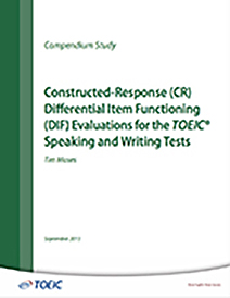 en savoir plus sur les évaluations du fonctionnement différentiel des items (DIF) par réponse construite (CR) pour les tests d’expression orale et écrite TOEIC