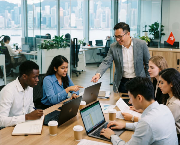 Groupe de personnes en discussion