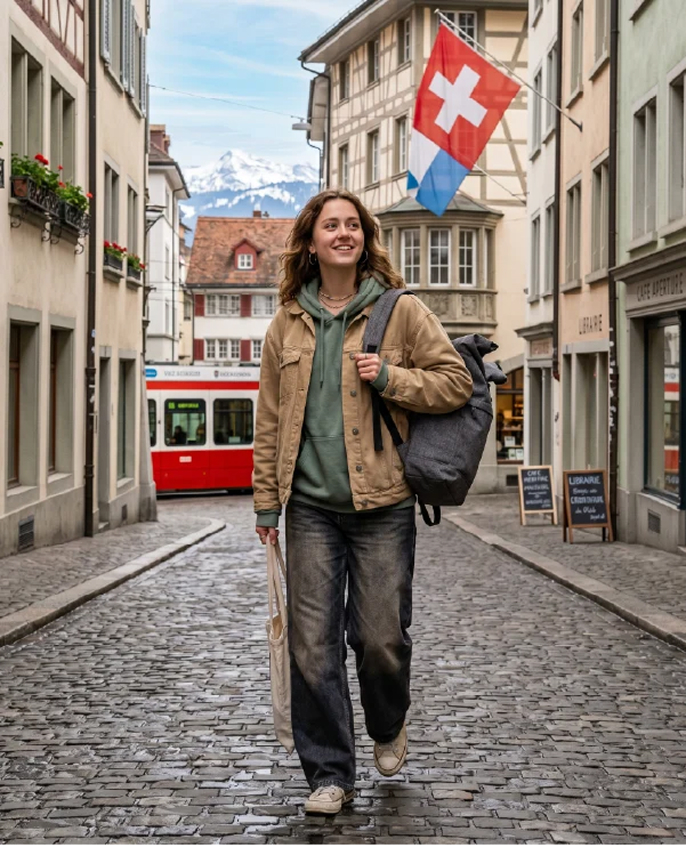 fille qui porte un sac