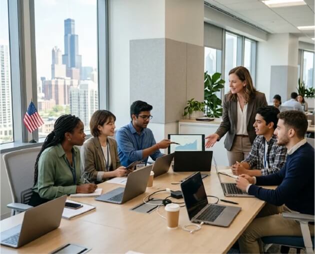Groupe de personnes en discussion
